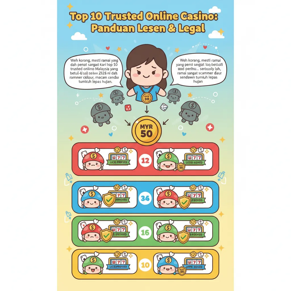 Top 10 Trusted Online Casino Malaysia: Panduan Lesen & Legal